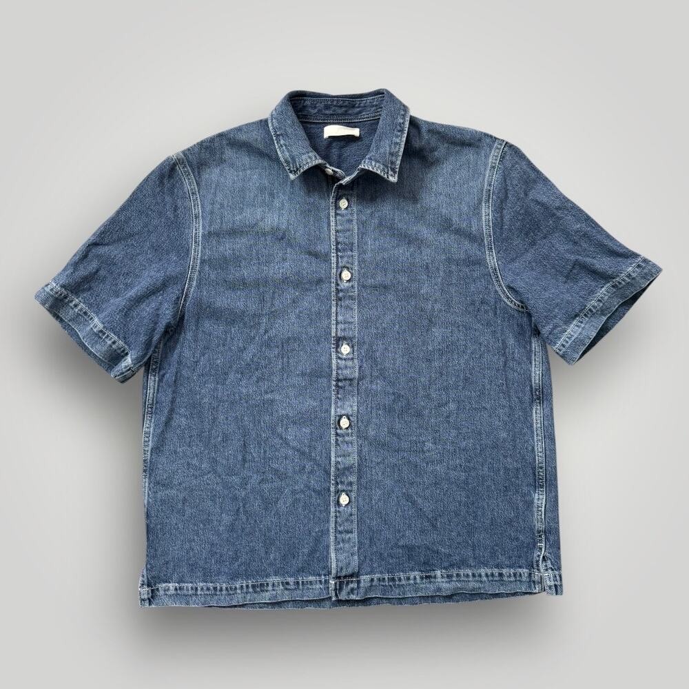 COS Lightweight Short-Sleeved Denim Shirt sz M